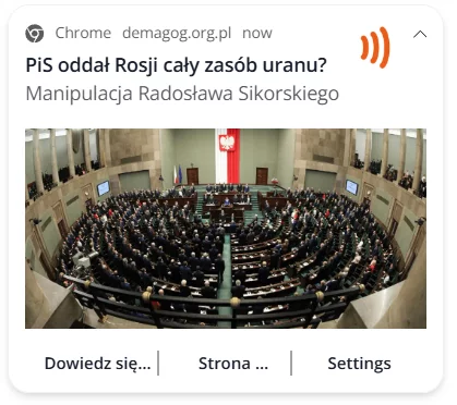 demagog web push notification